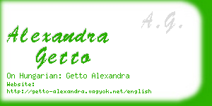 alexandra getto business card